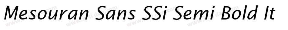 Mesouran Sans SSi Semi Bold Italic字体转换
